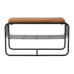 Banco/estante zapatero Nod 80x36x42 cm, Black