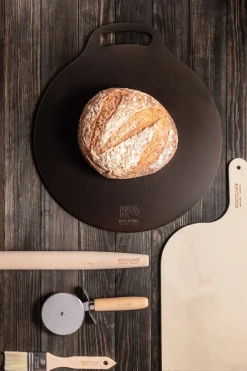 Bandeja de acero para hornear o pizza Kockums Ø35 cm, acero carbono