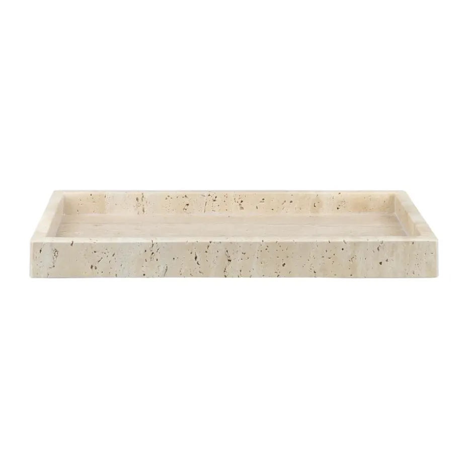 Bandeja de decoración Travertine 16x31 cm, Linen