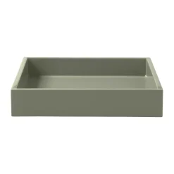 Bandeja decorativa lacada Lux 19x19x3,5 cm, Sage