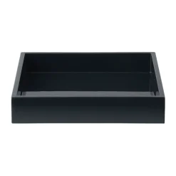 Bandeja decorativa lacada Lux 19x19x3,5 cm, Negro