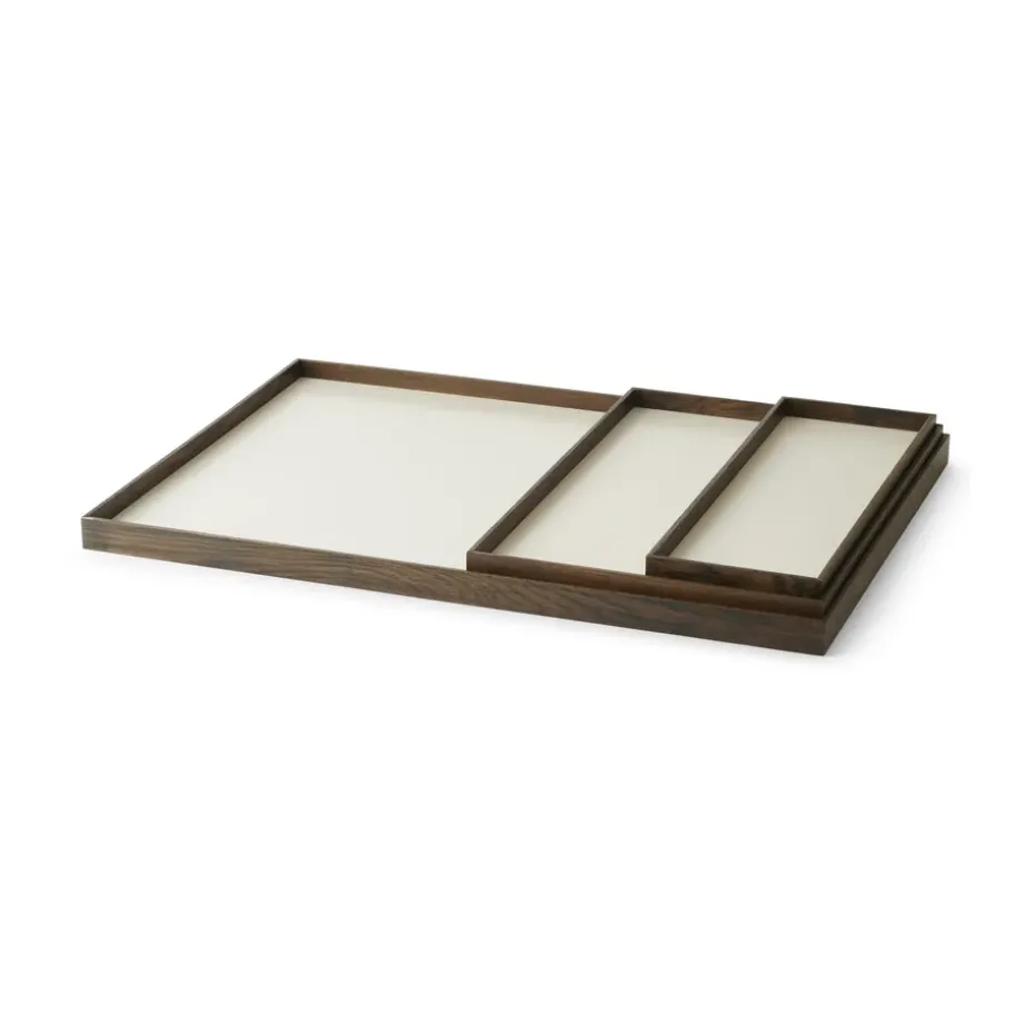 Bandeja Frame large 35,5x50,6 cm, Roble ahumado-beige