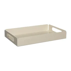 Bandeja metal Ernst 18x28,5 cm, Blanco crema