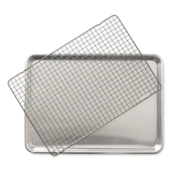 Bandeja para hornear con parrilla Nordic Ware naturals, 32,7x45,4 cm