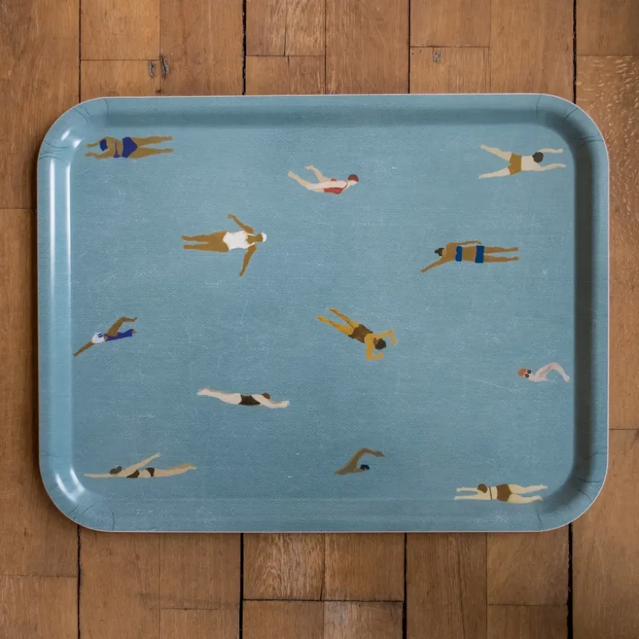 Bandeja Swimmers 33x43 cm, azul