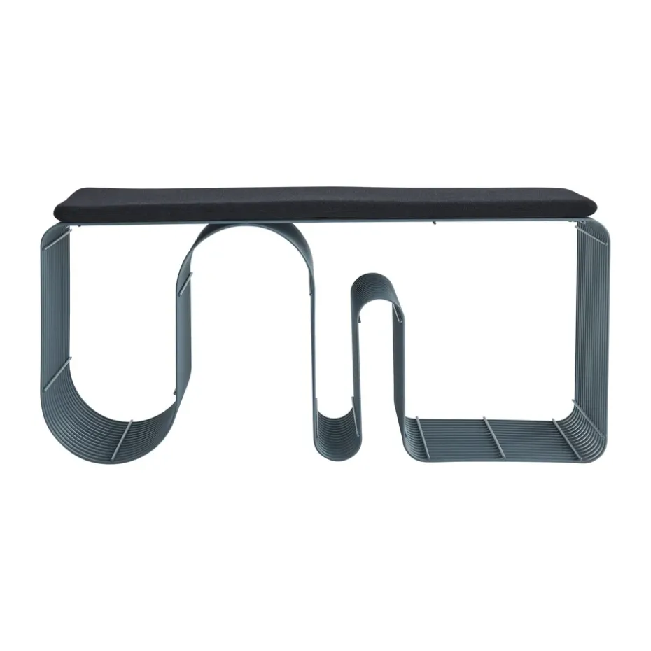 Banqueta Curva 100 cm, Dusty blue