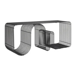 Banqueta Curva 100 cm, Negro