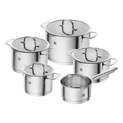Batería de cocina Zwilling TrueFlow 5 piezas, Silver