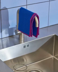 Bayeta de cocina Canteen 31x31 cm 2 unidades, Blue/fuchsia-Beige/yellow