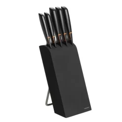 Bloque con 5 cuchillos Edge, negro
