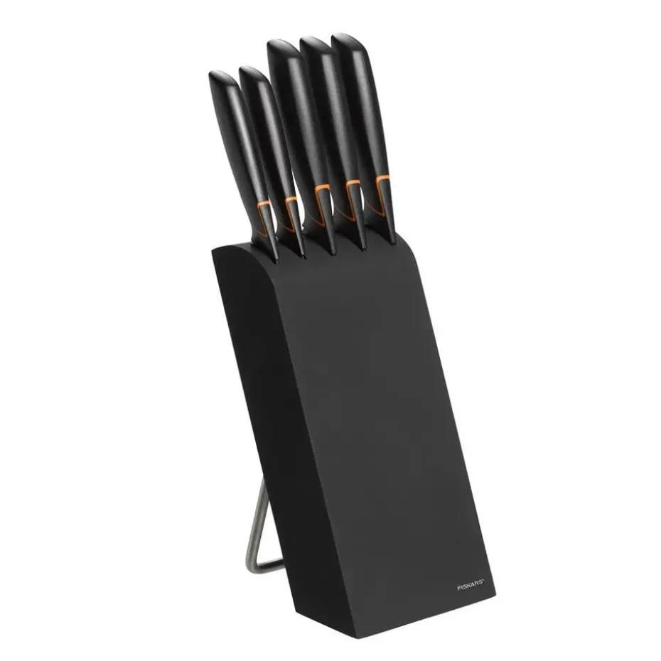Bloque con 5 cuchillos Edge, negro