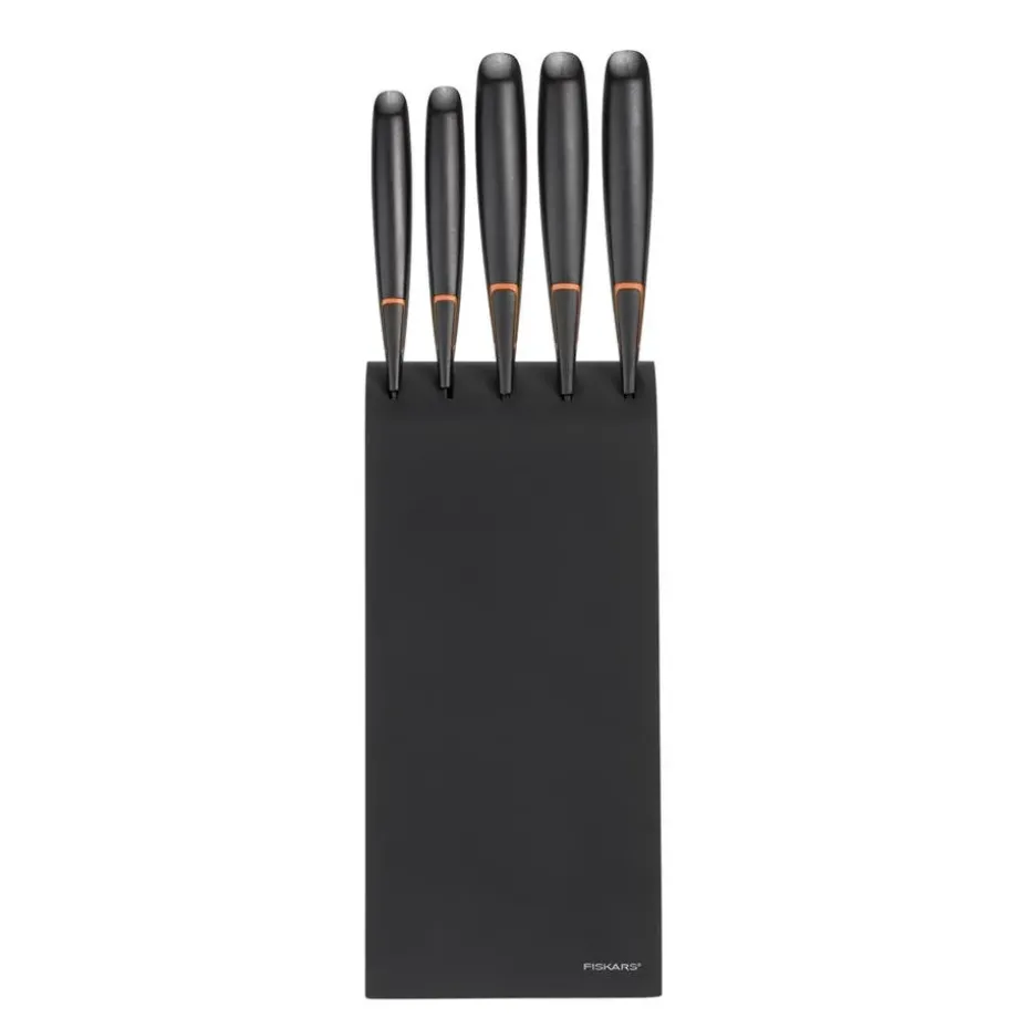 Bloque con 5 cuchillos Edge, negro