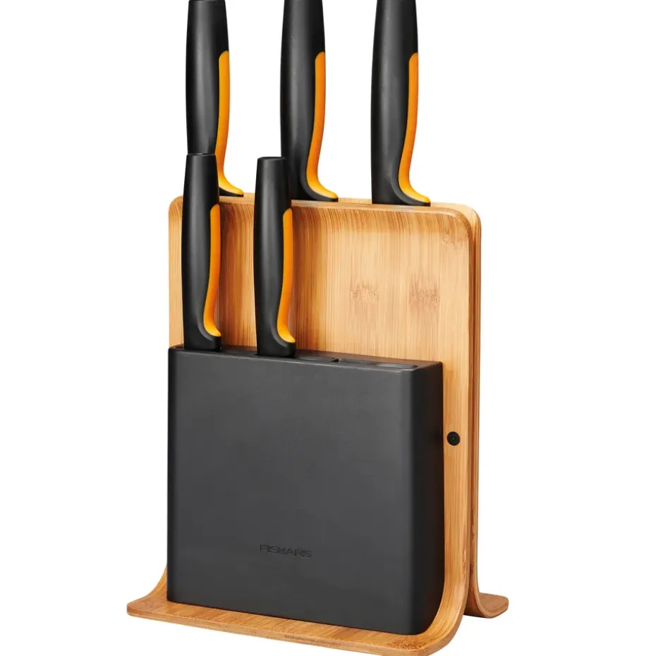 Bloque de cuchillos en bambú con 5 cuchillos Functional Form, 6 piezas