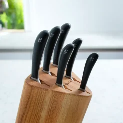 Bloque y set de cuchillos Signature Prism Oak 7 piezas, roble