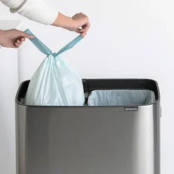 Bo touch bin high 2x30 L, acero cepillado mate