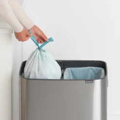 Bo touch bin 2x30 L, acero cepillado mate