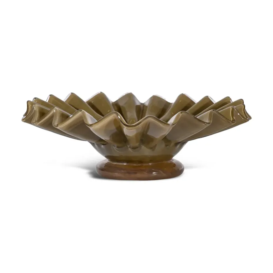 Bol Lori M Ø18 cm, Verde-beige