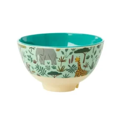 Bol melamina Rice small, Green-Jungle animals