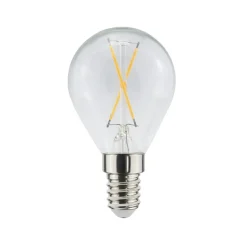 Bombilla de filamento LED Airam, fuente de luz en forma de bola, claro, no regulable, 2 filamentos e14, 1w
