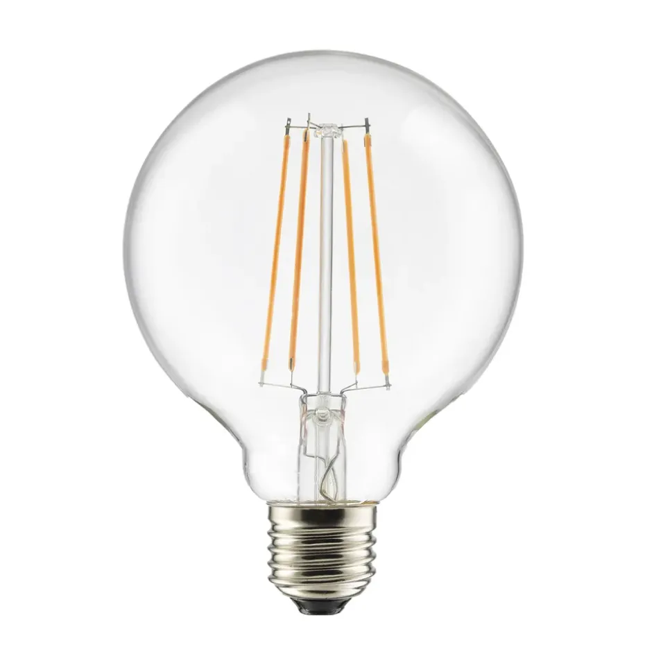 Bombilla E27 LED globo 100 en 3 pasos, transparente