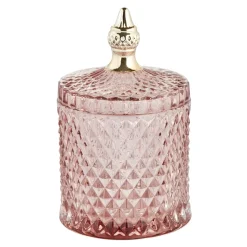 Bote de almacenaje con tapa Miya Ø10,5 cm, Misty rose