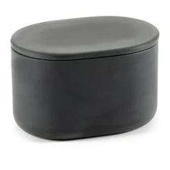 Bote de almacenaje ovalado con tapa Cose alto 6,5x10,2 cm, Dark Grey