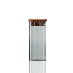 Bote de cristal con tapa madera Raw, mini