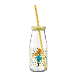 Botella con tapa y pajita Pippi 4,5 dl, Brinco