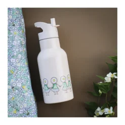 Botella de agua Elsa Beskow Blomsterfesten 34 cl, Blanco