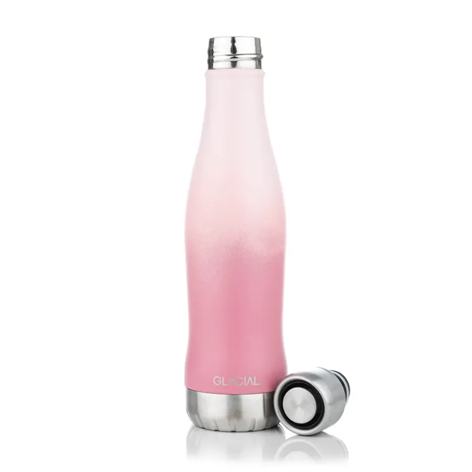 Botella de agua Glacial active 400 ml, Pink fade