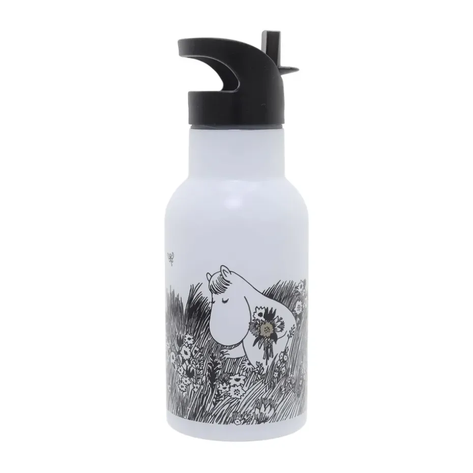 Botella de agua Mumin Graphic 34 cl, Blanco