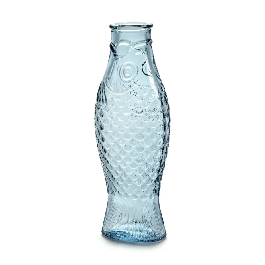 Botella de vidrio Fish & Fish 85 cl, Light blue