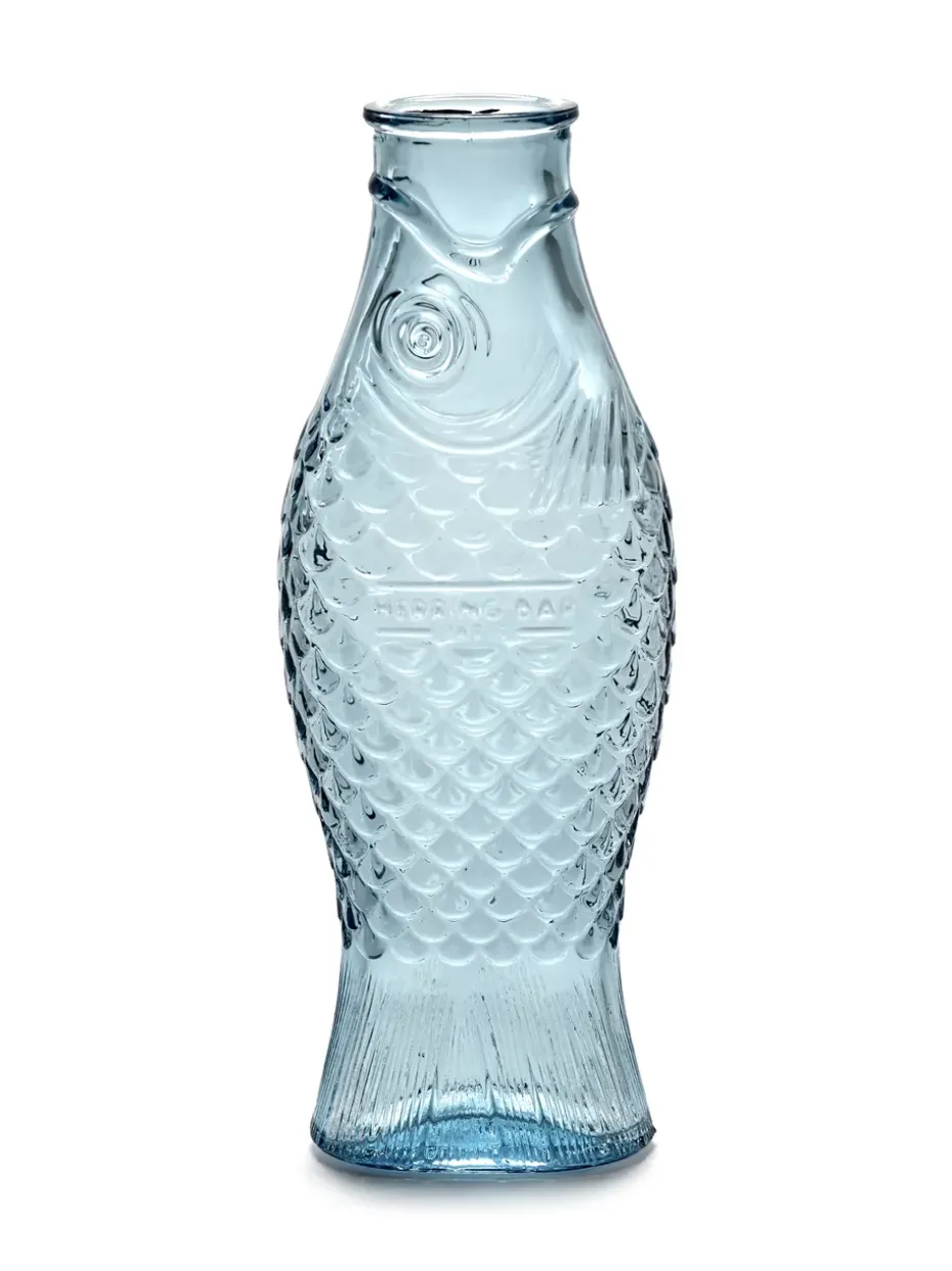 Botella de vidrio Fish & Fish 85 cl, Light blue