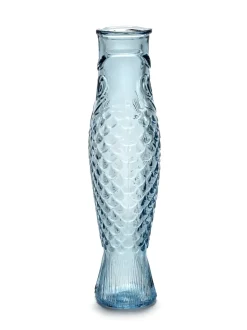 Botella de vidrio Fish & Fish 85 cl, Light blue