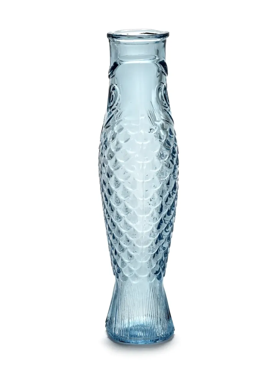 Botella de vidrio Fish & Fish 85 cl, Light blue