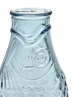 Botella de vidrio Fish & Fish 85 cl, Light blue