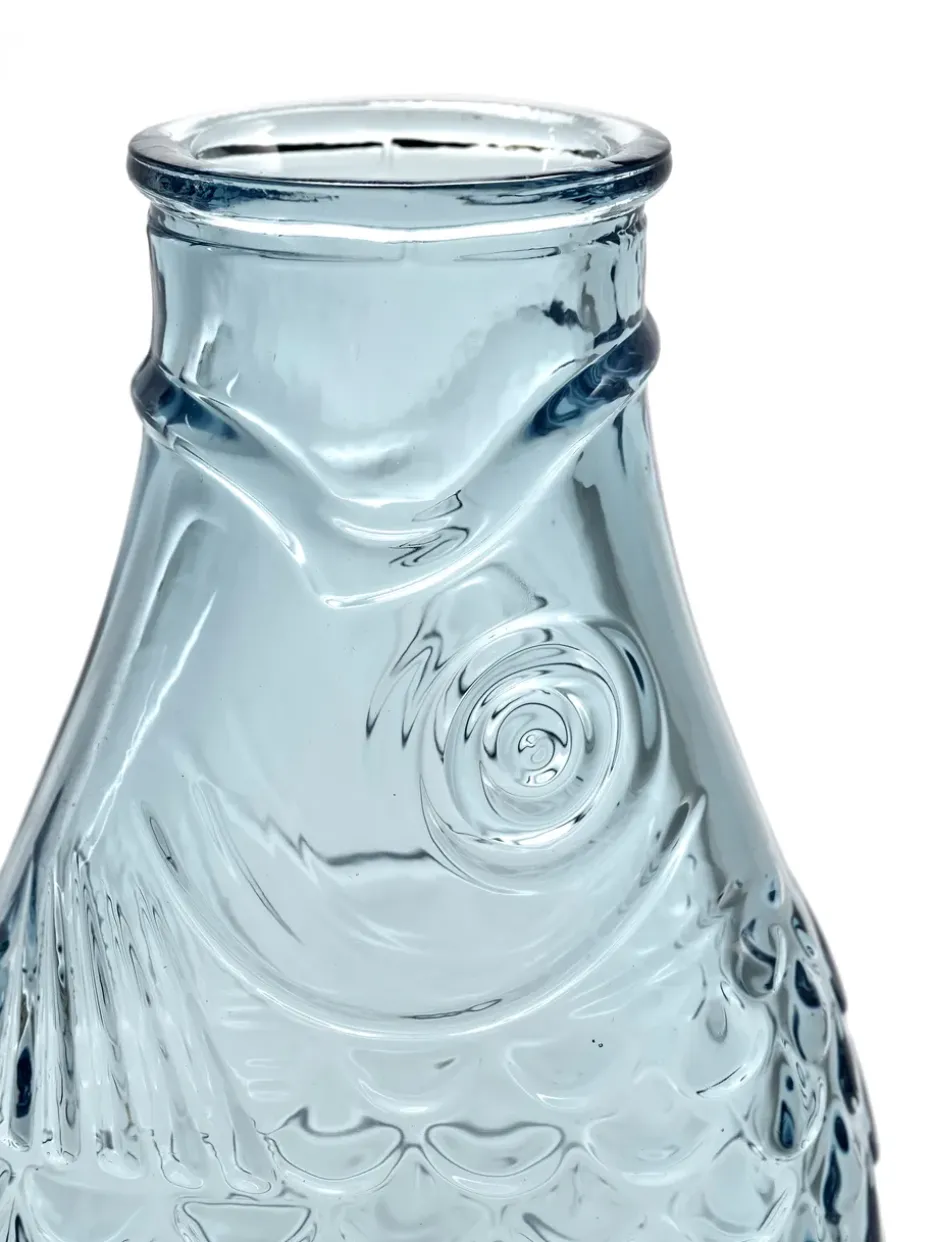 Botella de vidrio Fish & Fish 85 cl, Light blue