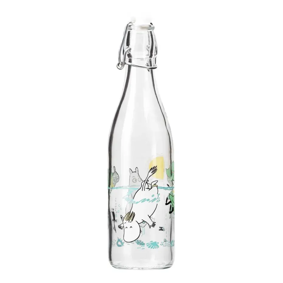 Botella de vidrio Mumin 0,5 l, Fun in the water