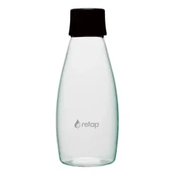 Botella de vidrio Retap Go 05 tapón de rosca 50 cl, Black