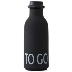 Botella TO GO Design Letters, Negro