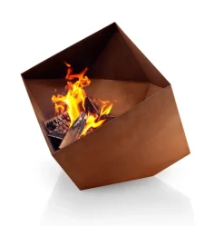 Brasero FireCube, acero corten