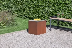Brasero FireCube, acero corten