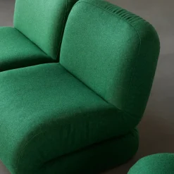 Butaca BAU, Divina melange-verde oscuro, recto