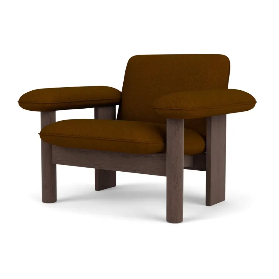 Butaca Brasilia low back, Dark oak-Baru 0450