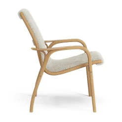 Butaca Laminett roble aceitado/piel de oveja, Moonlight (beige)