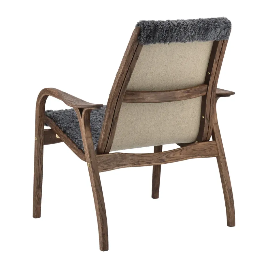 Butaca Laminett roble/piel de oveja Special Edition, Rubio Monocoat Chocolate-Charcoal