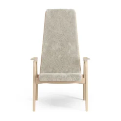 Butaca Lamino haya lacada/piel de oveja, Moonlight (beige)