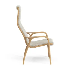 Butaca Lamino roble aceitado/piel de oveja, Moonlight (beige)
