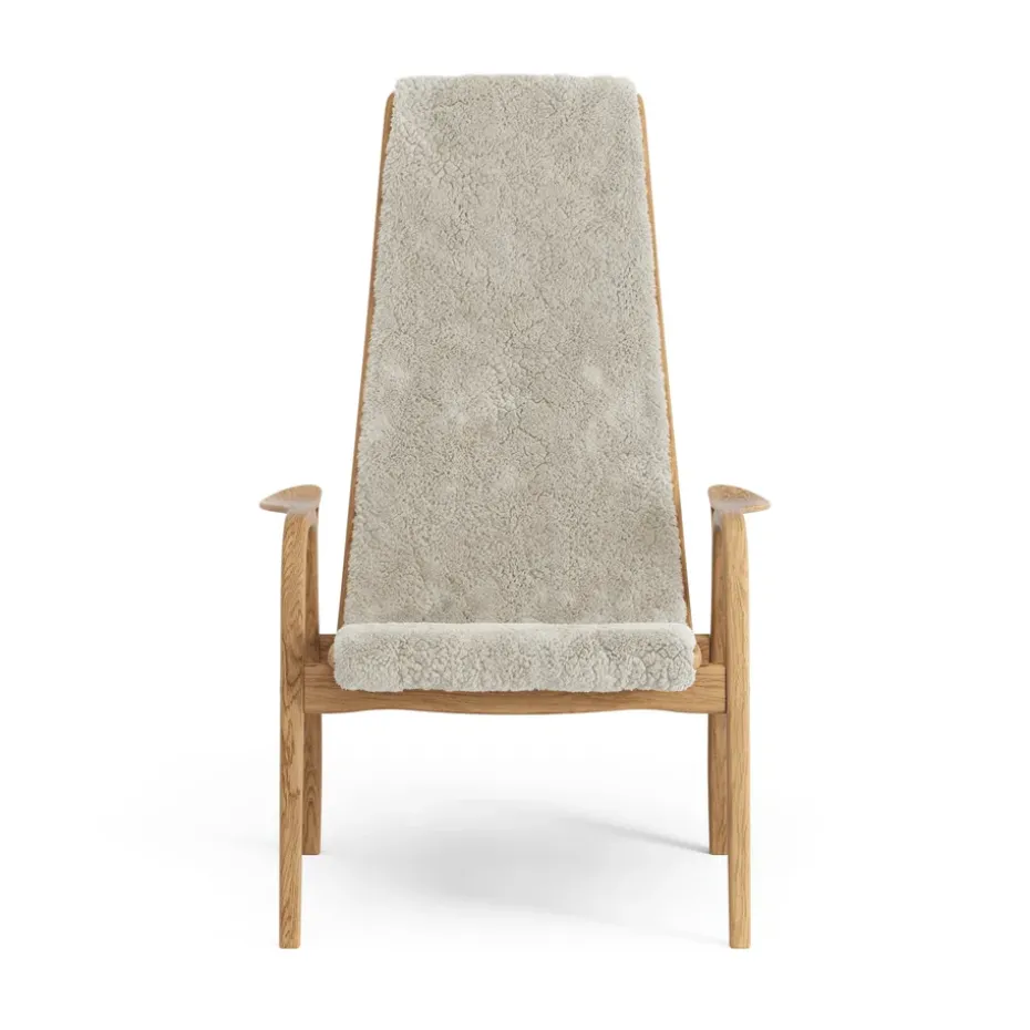 Butaca Lamino roble aceitado/piel de oveja, Moonlight (beige)