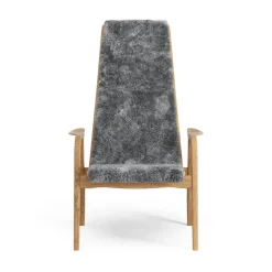 Butaca Lamino roble aceitado/piel de oveja, Scandinavian Grey (gris)